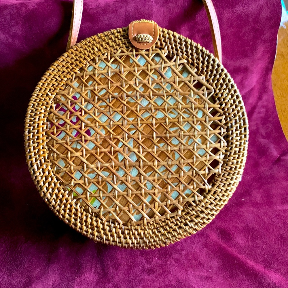 Anthropologie rattan purse. Crossbody bag